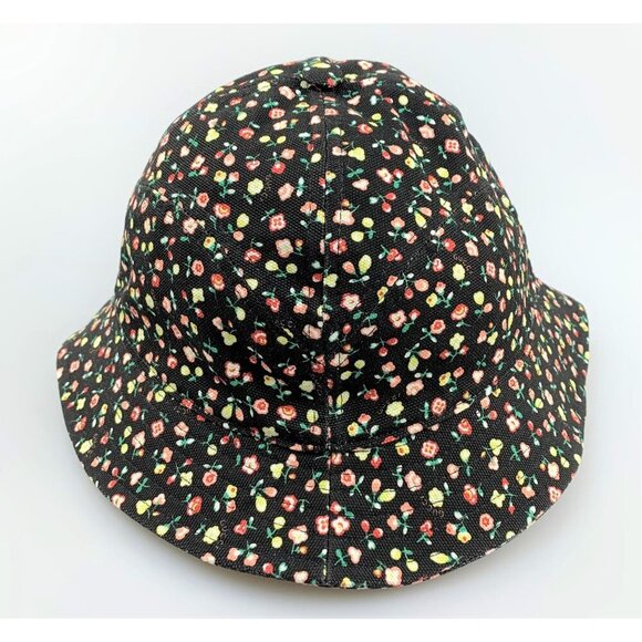NIB Gucci Canvas Liberty Floral Print Bucket Hat In Black Size L main image 9